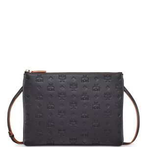 MCM Klara embossed leather crossbody